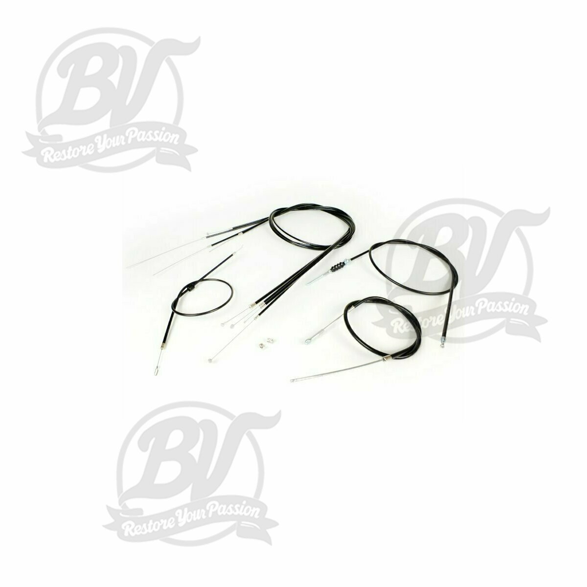 Set c&acirc;bles &acirc;me avec guidage en PE- Vespa PX Arcobaleno (1984-) - noir