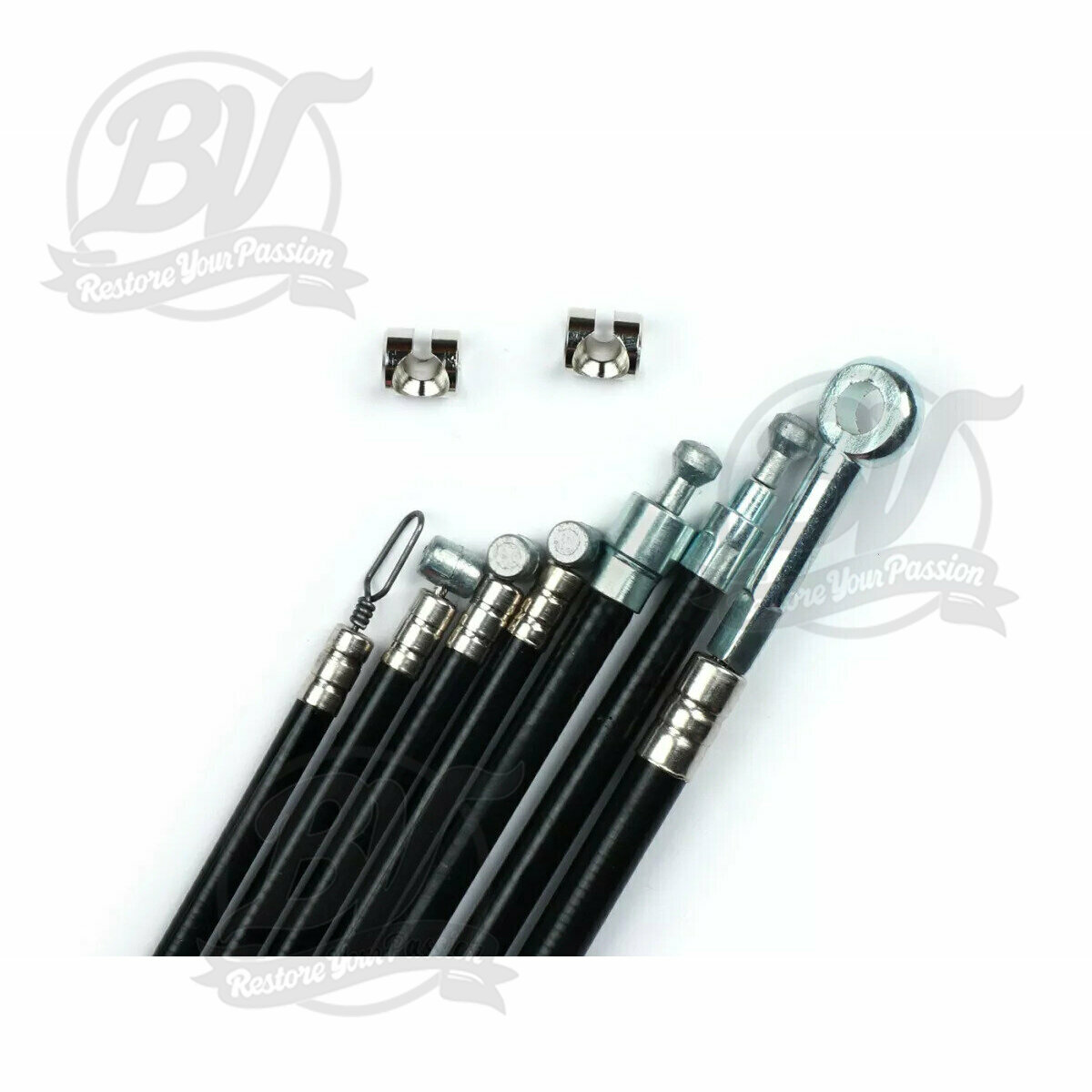 Set c&acirc;bles -BGM ORIGINAL, &acirc;me avec guidage en PE- Vespa PX Arcobaleno noir