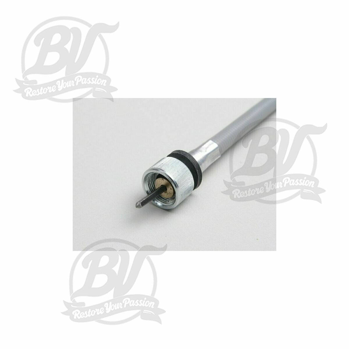 Cable de compteur -QUALIT&Eacute; OEM- Vespa VNB3T, VNB4T, VNB5T (-033016), VBA1T, VBB1T, VBB2T (-216000), Acma -8 pouces, haut carr&eacute; 1,9mm (sup/inf), L=998mm, l=1000mm