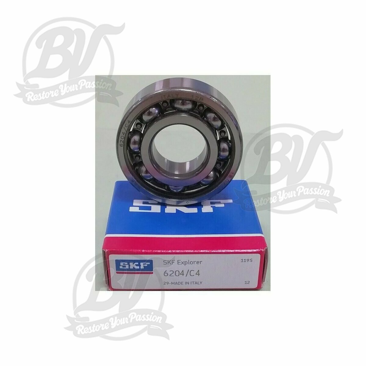 Roulement &agrave; billes 6204 C4 (20x47x14mm) - Arbre roue Vespa Smallframe, Largeframe, vilebrequin c&ocirc;t&eacute; allumage Vespa Smallframe