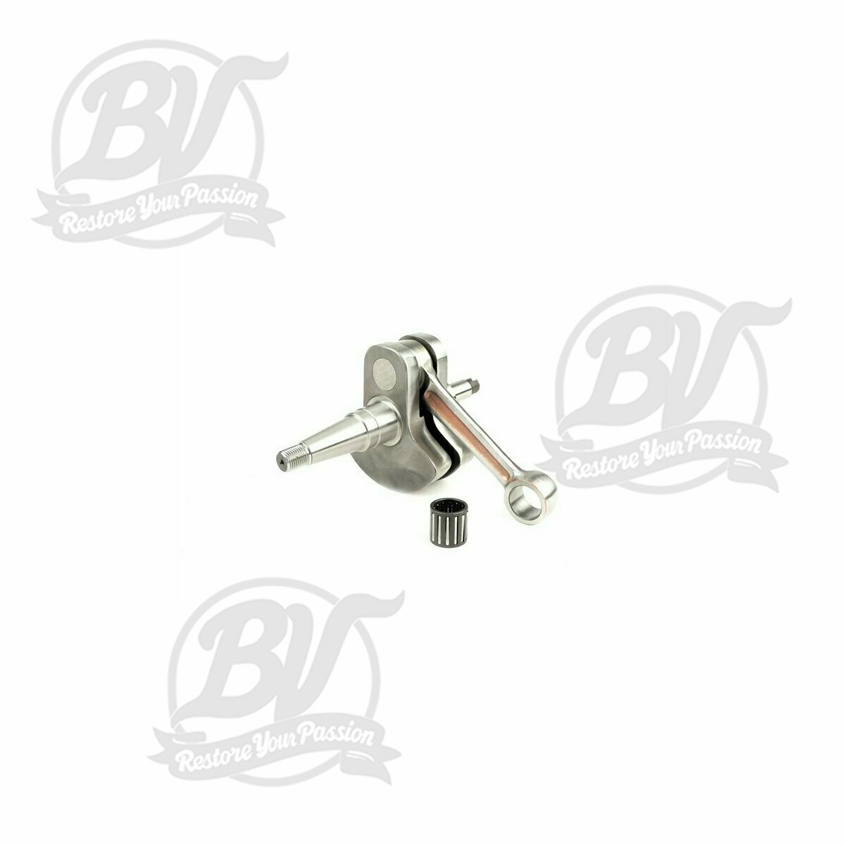 Vilebrequin -MAZZUCCHELLI AMT168/60 arbre en cloche pour boite &agrave; clapets - course 60mm, bielle 110mm - Vespa PX200