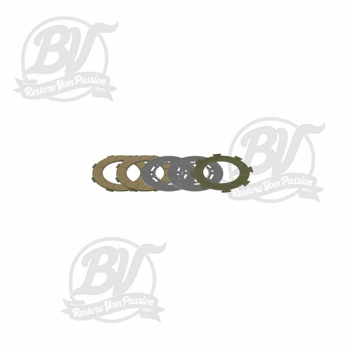 Kit disques d'embrayage garnis type 7 ressorts FCS0554/2 - 3 disques (disques lisses inclus)