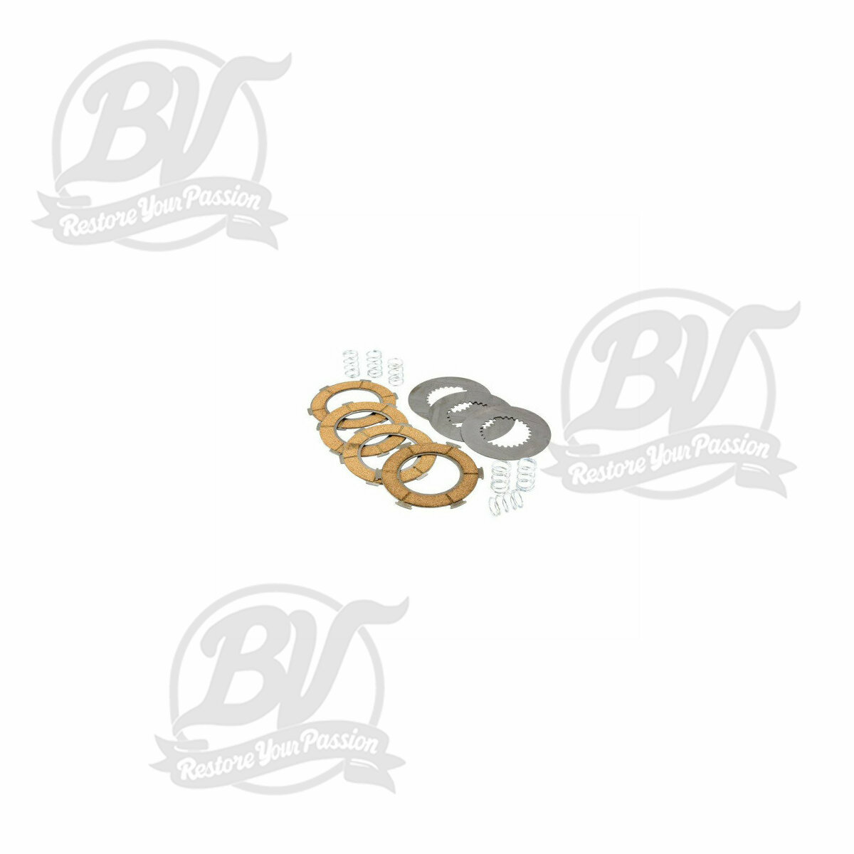 Kit disques d'embrayage Ferodo FCS0607M pour embrayage 6 ressorts, 4 disques (3 disques lisses et 6 ressort inclus)