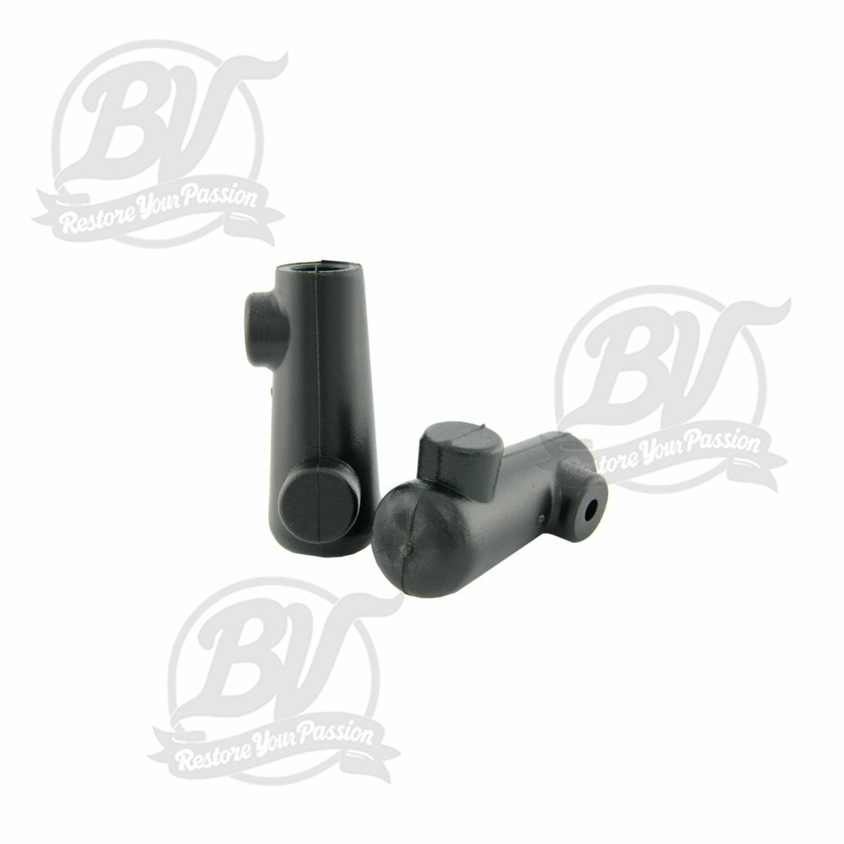 Paire embouts b&eacute;quille Vespa &Oslash;=16mm noir