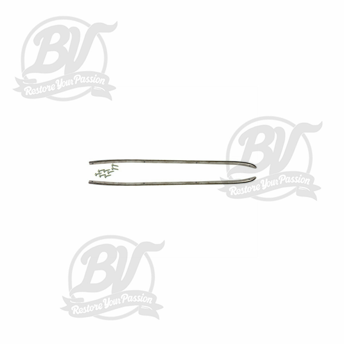 Jeu baguettes fixation tapis poutre central  Vespa V50, PV125, ET3