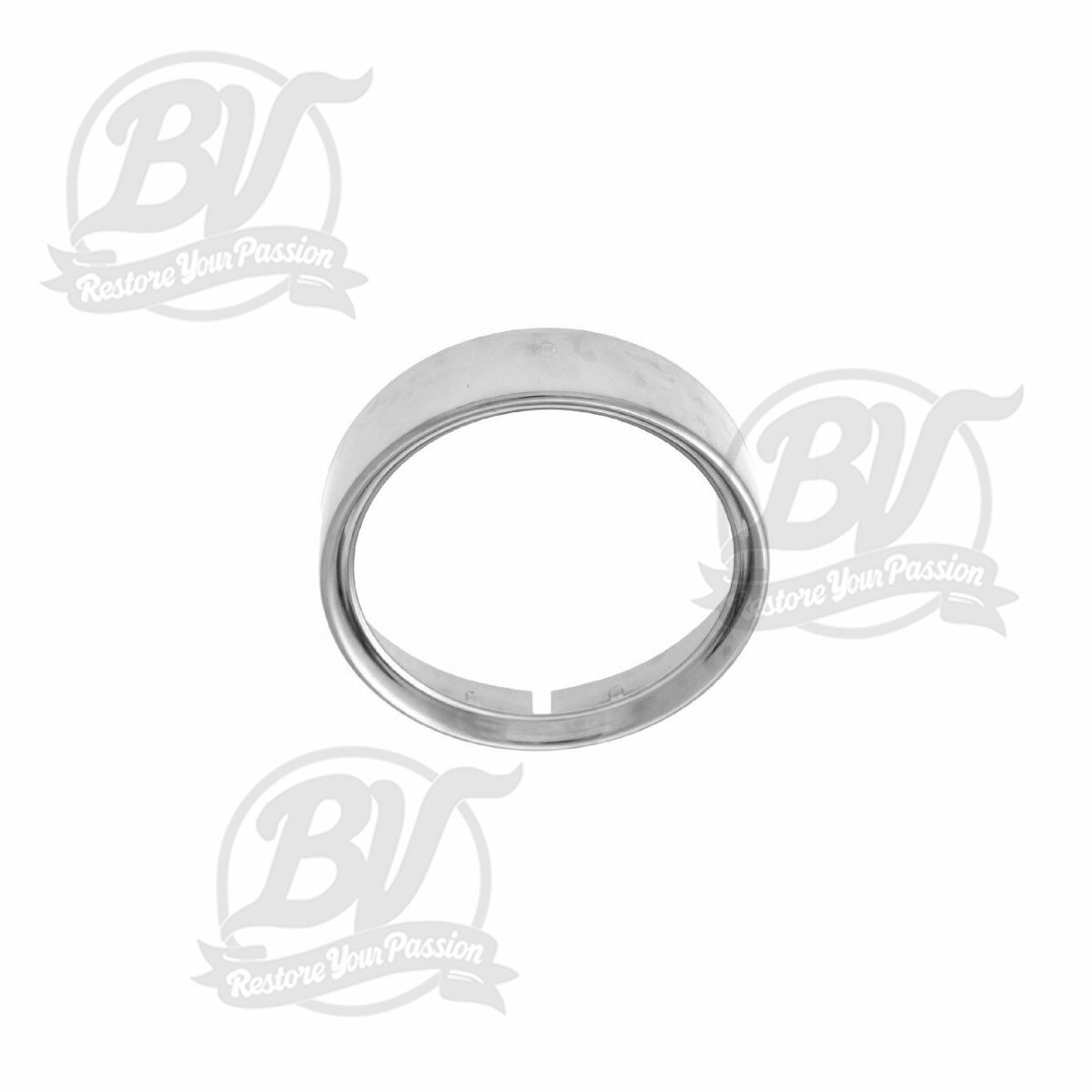 Cerclage de phare &Oslash;=130/150mm- Vespa Rally180 (VSD1T), Rally200 (VSE1T), Sprint Veloce - chrom&eacute;