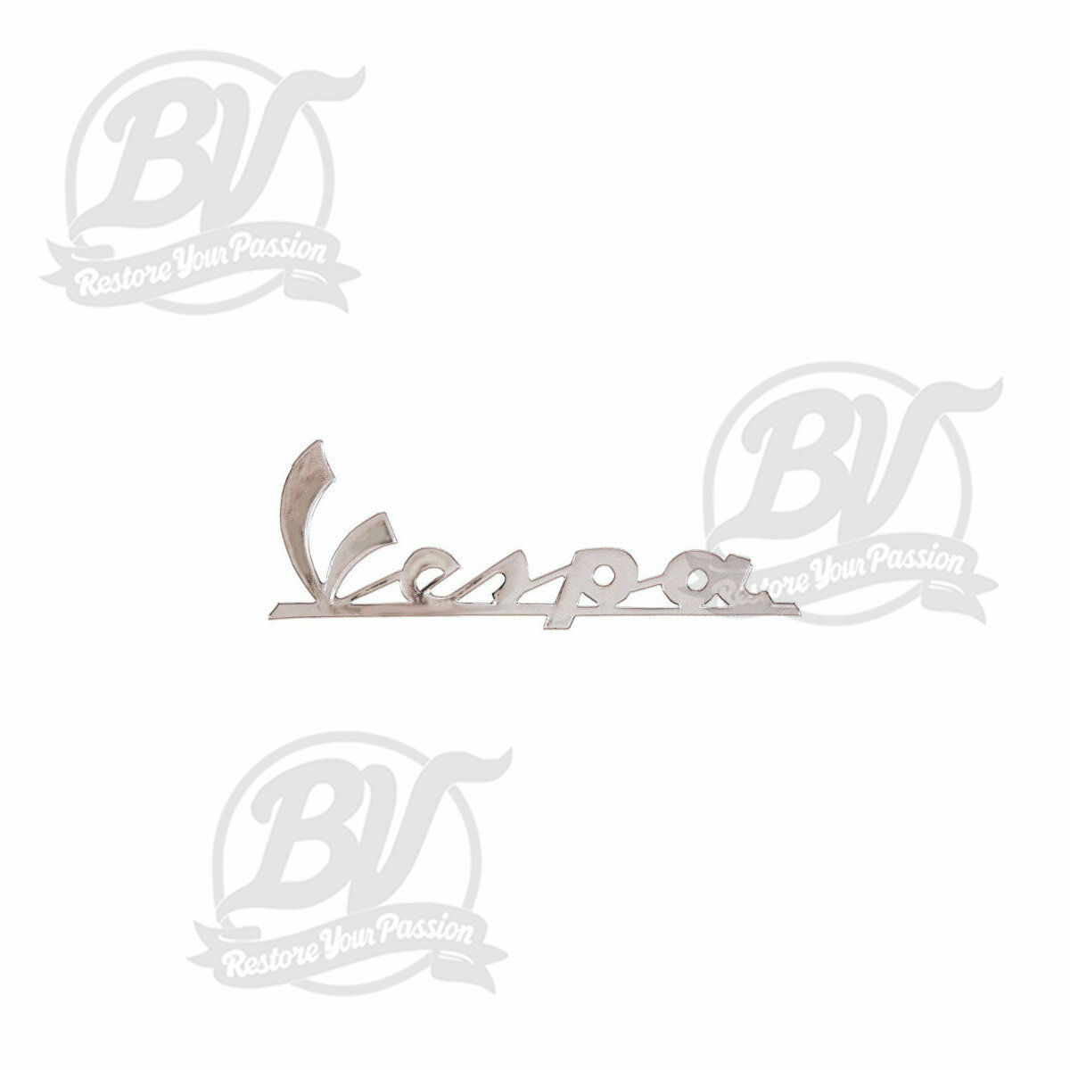 Insigne aile Vespa argent&eacute;, auto-adh&eacute;sif (150x50mm)