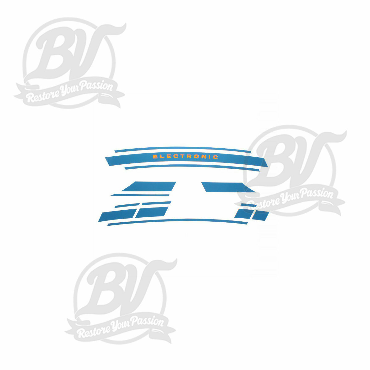 Kit d'autocollants bleus avec motif "Electronic" ray&eacute; Vespa ET3