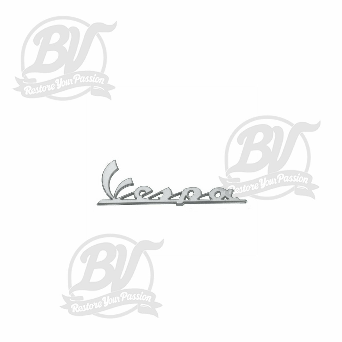 Insigne tablier  Vespa (99x33mm) - Vespa PX, GTL, GTS125, GTS Super, GTV, LX, LXV, S - auto-adh&eacute;sif