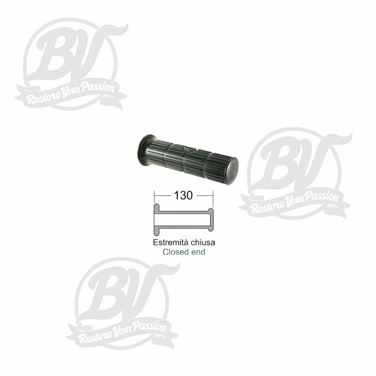 Paire de poign&eacute;es noires Piaggio Vespa PX