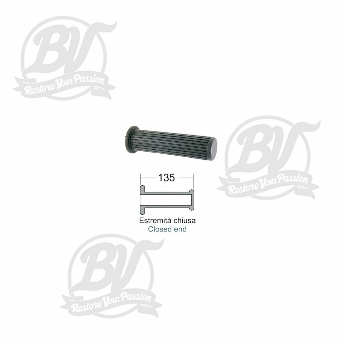 Poign&eacute;e Vespa PX Arcobaleno (-2000) - noir