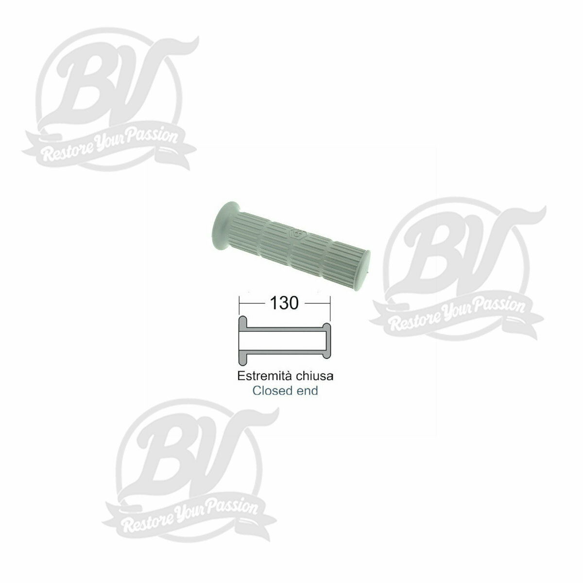 Paire de poign&eacute;es grises Piaggio Vespa PX