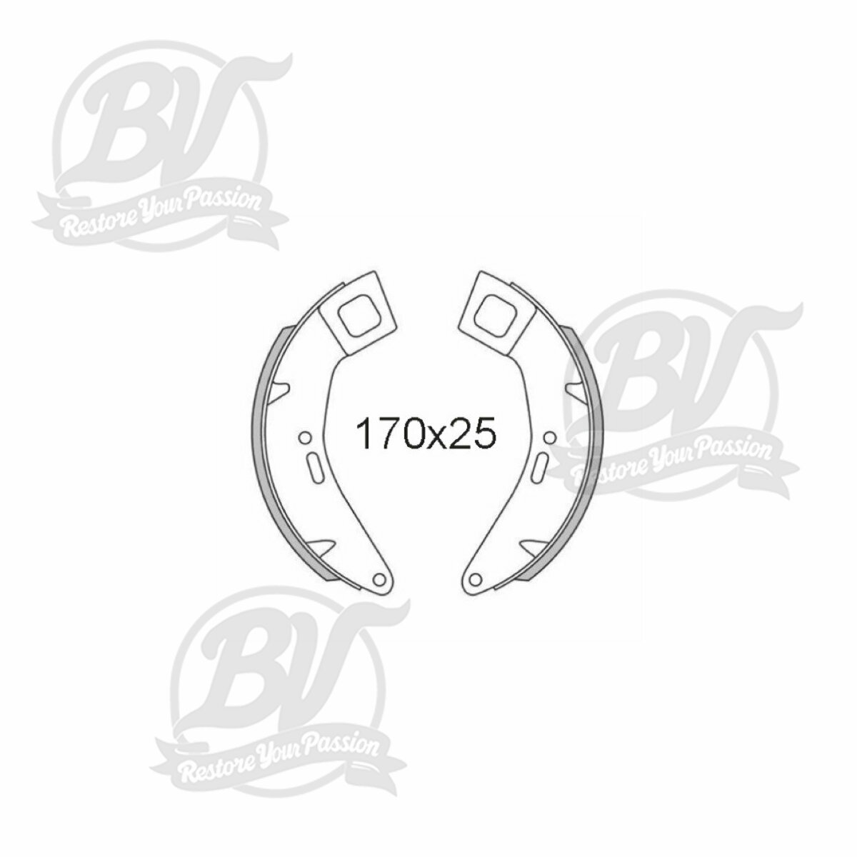 M&acirc;choires de frein avant Cosa 1-2 -VESPA &Oslash;=170x25mm