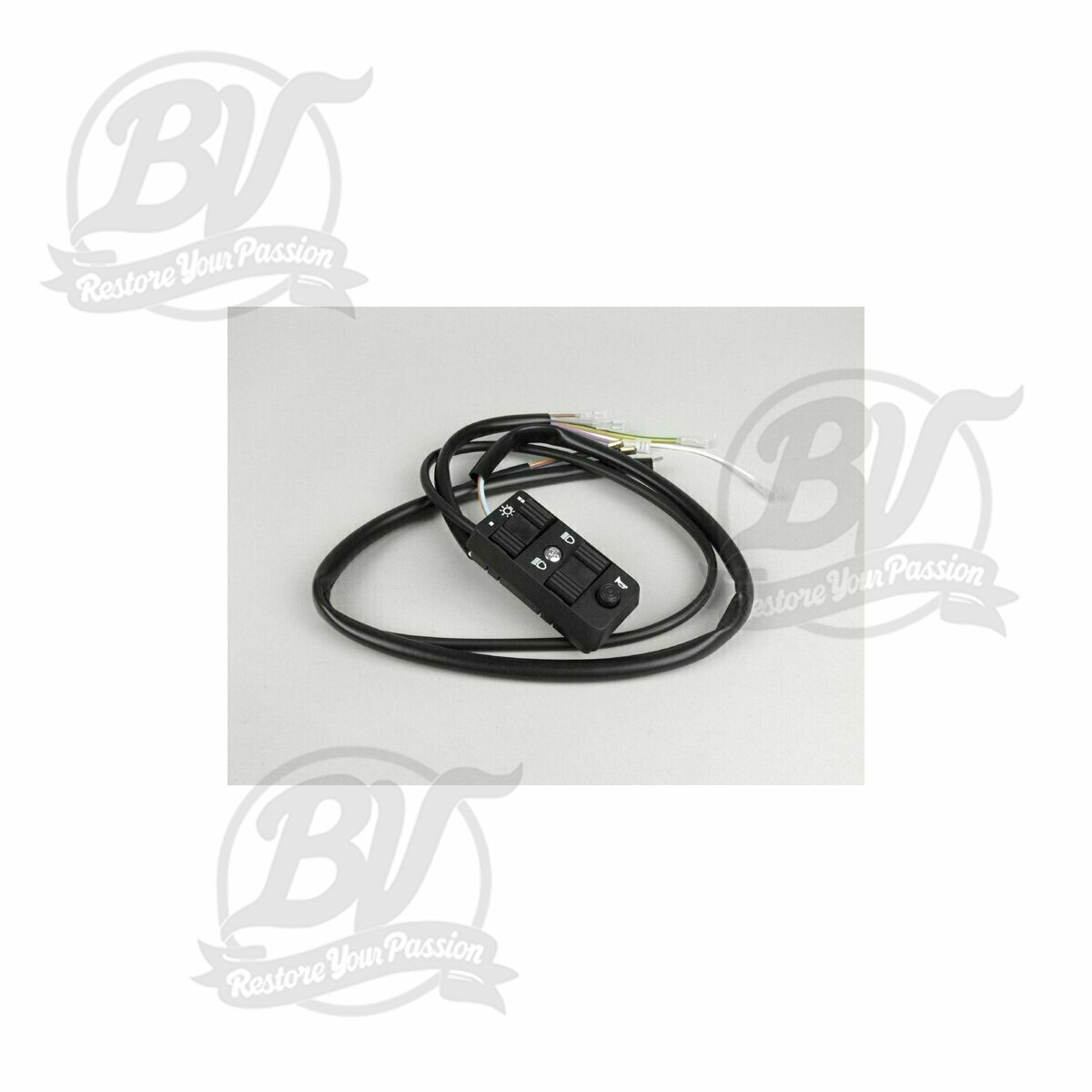 Commutateur de lumi&egrave;re Vespa PX (1984-1998) - 9 fils (CA, mod&egrave;les sans batterie, contact NF)