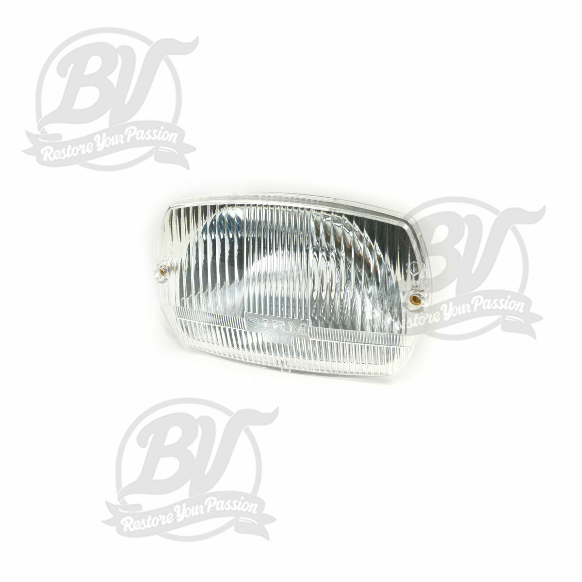 Optique de phare rectangulaire (homologu&eacute; DGM)- Vespa V50 Special - ampoule 15W