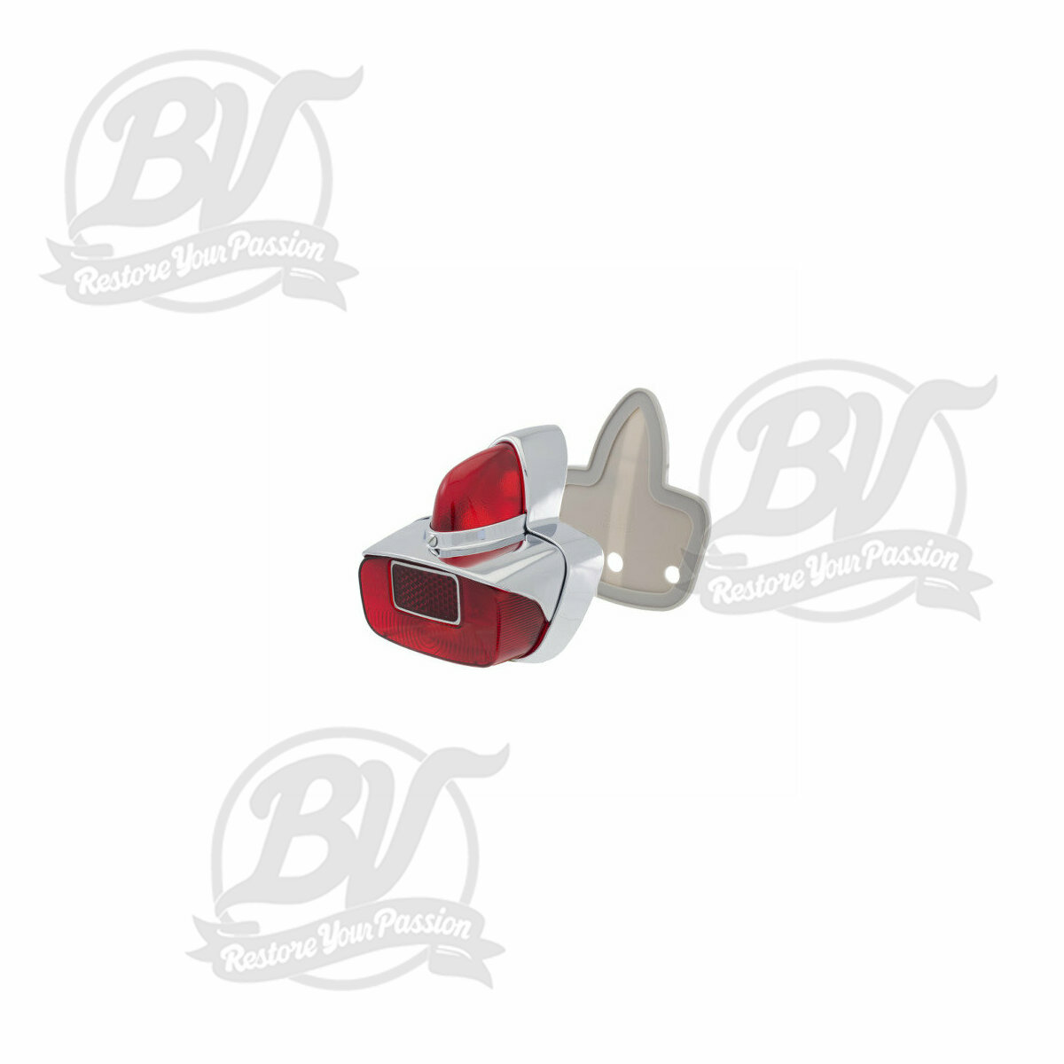 Feu arri&egrave;re -SIEM- Vespa Largeframe VNB1-5, VBA1T (110486-), VBB1T, VBB2T, GL150 (VGLA1T, 25241-), GS160 (VSB1T), Wideframe GS150, (VS5T, 87590-) - chrom&eacute;