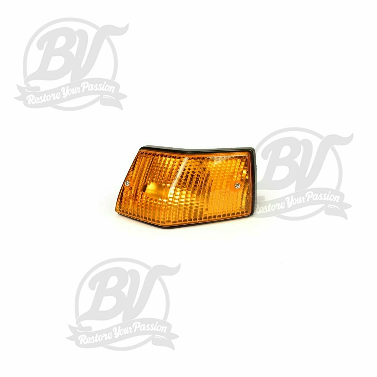 Clignotant Vespa PX Noir - Verre orange - Arri&egrave;re droit