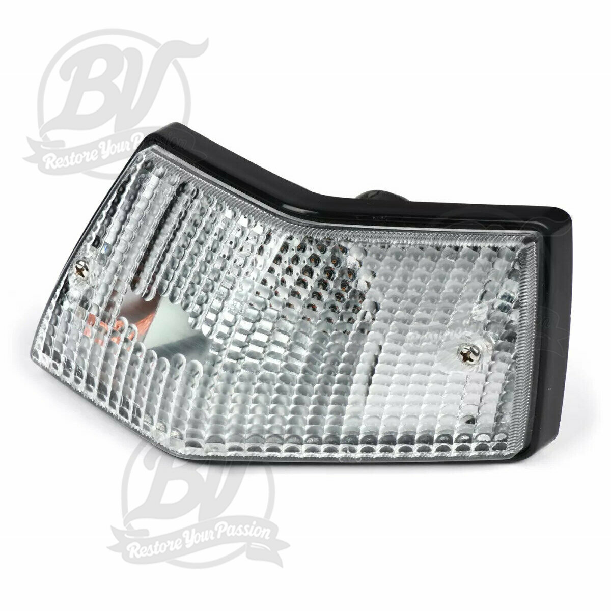 Clignotants Vespa PX Noir - Verre blanc - Arri&egrave;re droit