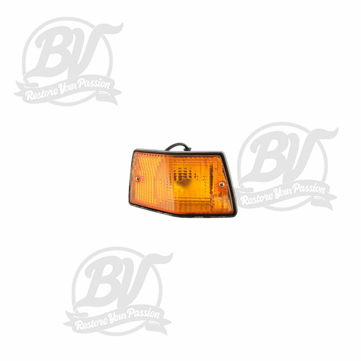 Clignotant Vespa PX Noir - Verre orange - Arri&egrave;re gauche