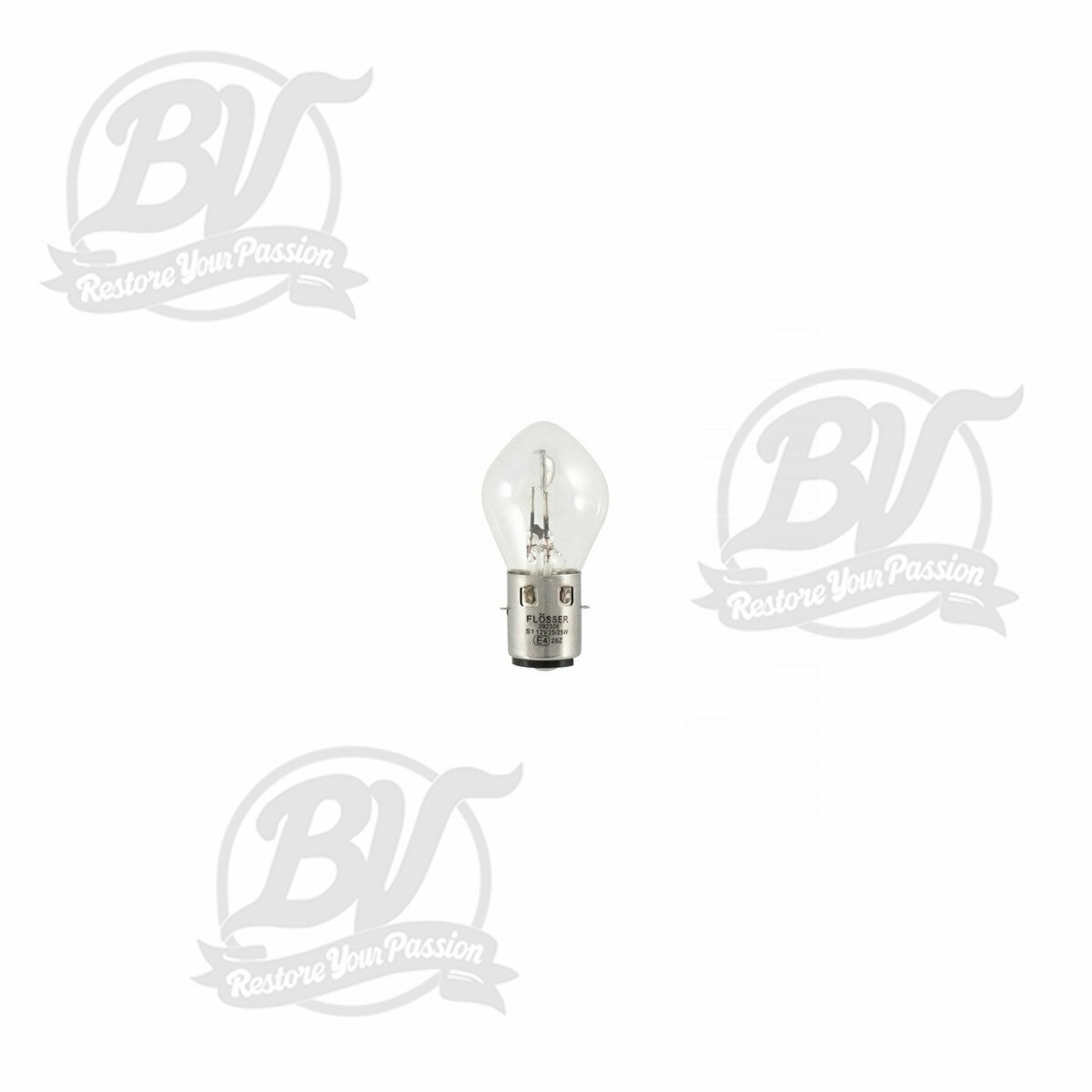 Ampoule Flosser 12V 25/25W BA20D - Blanche