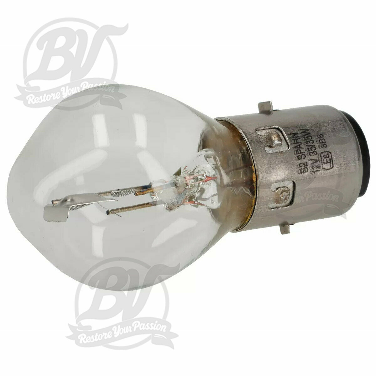 Ampoule RMS 12V 35/35W BA20D  - Blanche