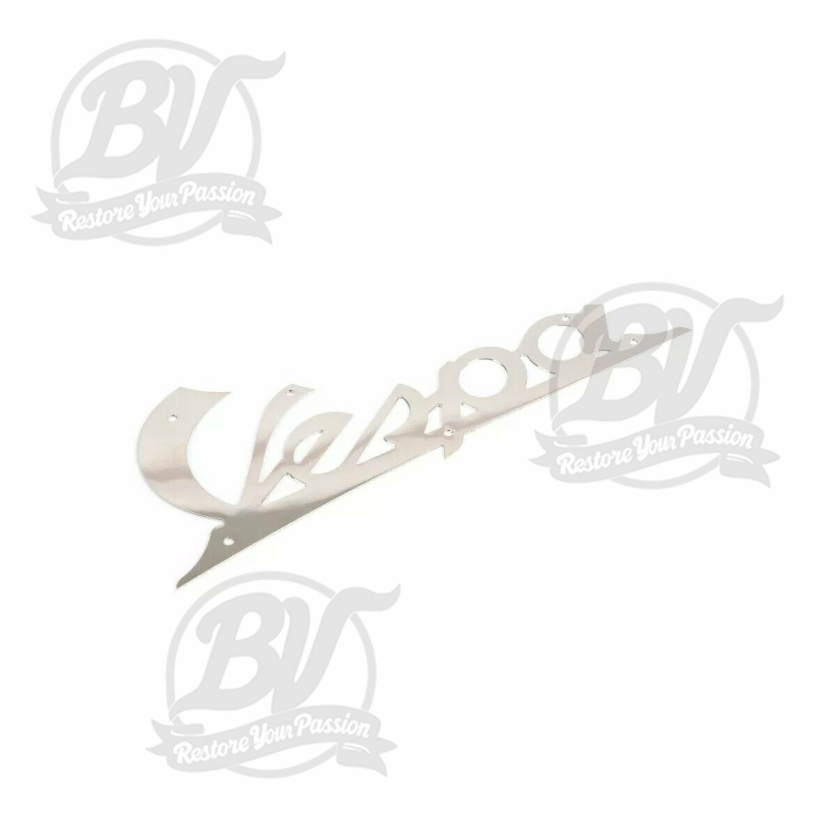 Badge de tablier Vespa VL1 Mod&egrave;le italien Chrom&eacute;