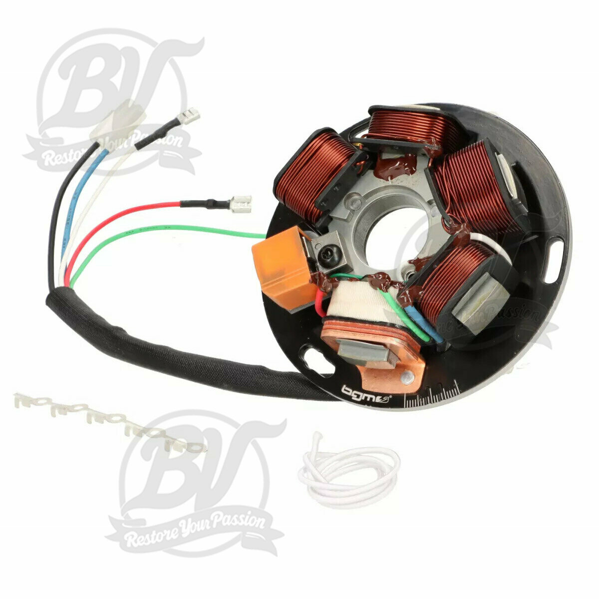 Allumage -BGM PRO ProRev plaque de base- Vespa PX Lusso (aussi pour le bo&icirc;tier du moteur avec Elestart) - 5 c&acirc;bles