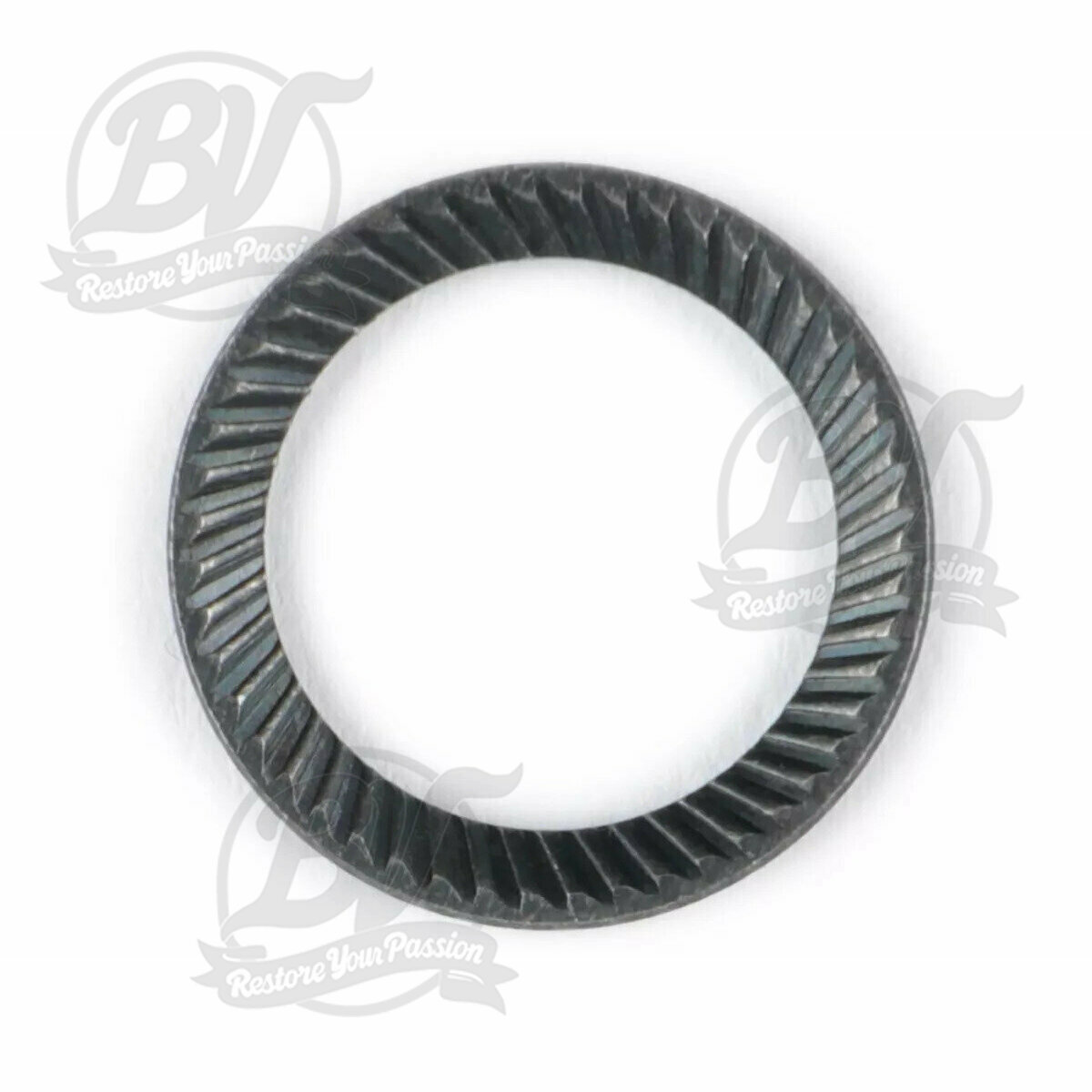 Rondelle incurv&eacute;e (Schnorr) -DIN 6796 acier, plated- M12 - utilis&eacute; pour l'&eacute;crou d'embrayage BGM Pro Vespa Largeframe (PX, Sprint, Rally)