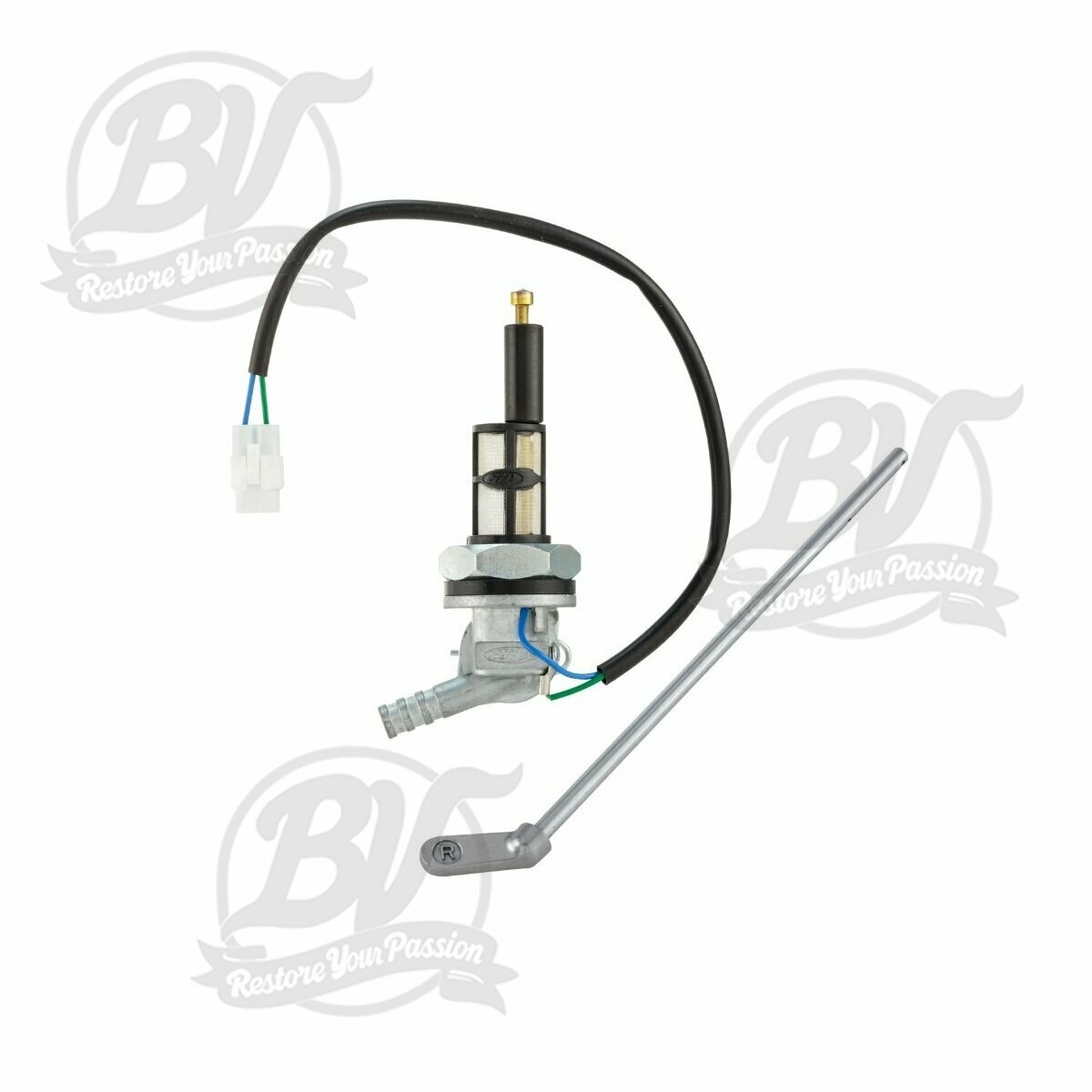 Robinet d'essence SIP Fast Flow 2.0 pour Vespa 50-125/PV/ET3/PK/S/125 V30-33/VM/VN/VNA-TS/150 VL/VB/GS/VBA-T4/160 GS/180 SS/Rally/PX/T5