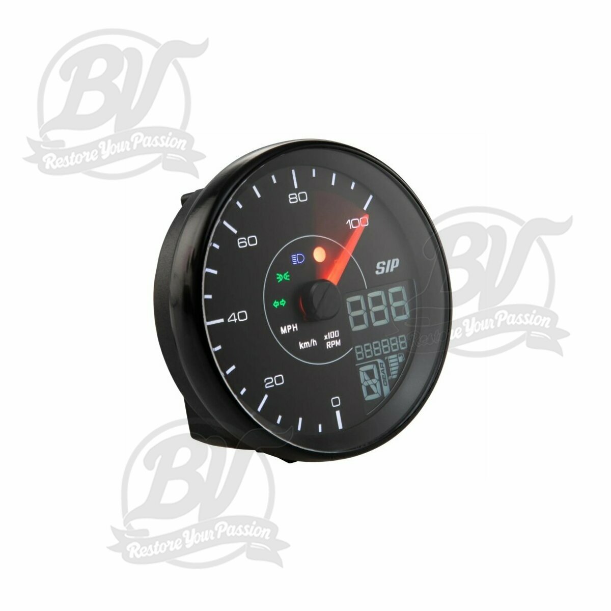 Compte-tours/compteur de vitesse SIP TACHO KARACHO pour Vespa PX80-200 E Lusso/'98/MY/'11, convient &eacute;galement pour Vespa GTV/GT 60 125-300ccm