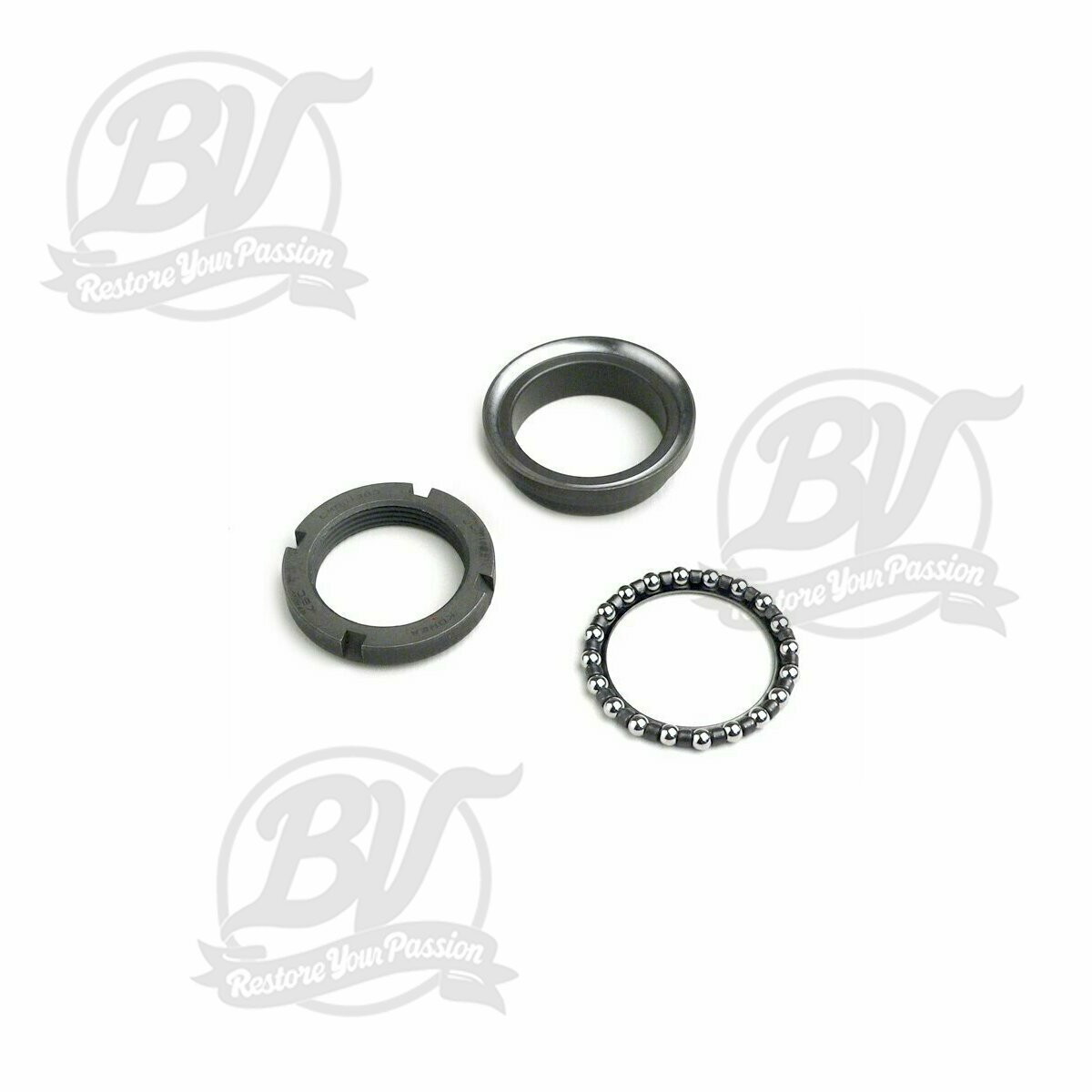 Jeu de roulements de direction -PIAGGIO- Piaggio, Gilera, Vespa - sup&eacute;rieur (3 pi&egrave;ces) - Vespa V50, 50N, PV, ET3, PK, PX, T5, Cosa, Rally, Sprint, Super, GS160, SS180, GTS, HPE, ET2, ET4, LX/LXV, S50-125, Sprint, Primavera, Runner, SKR, Skipper, TPH, He