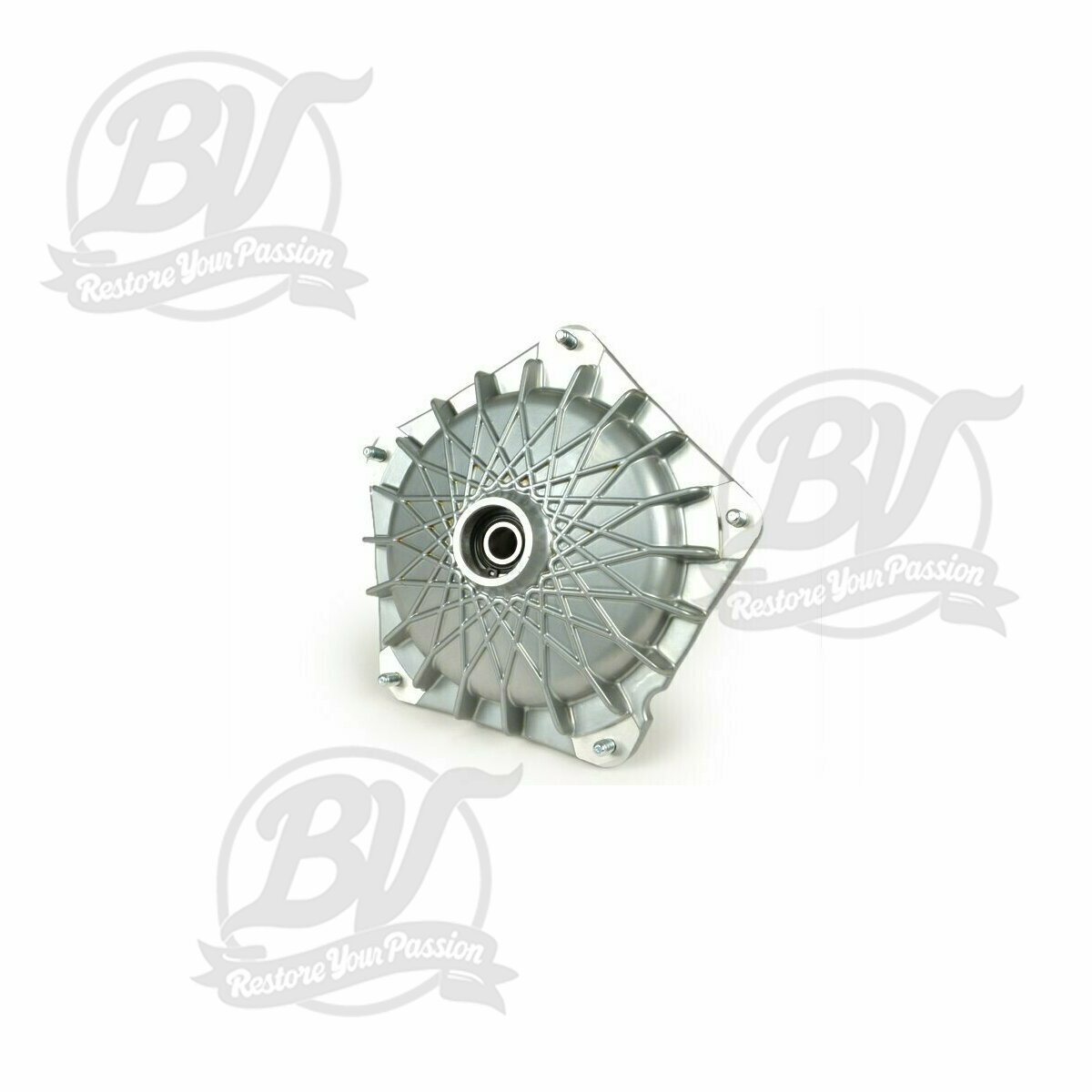 Tambour de frein avant 10 pouces -GRIMECA NT- Vespa PX (1982-1997), T5 125cc, PK S, PK XL, PK XL2 - &Oslash;=20mm - argent&eacute;