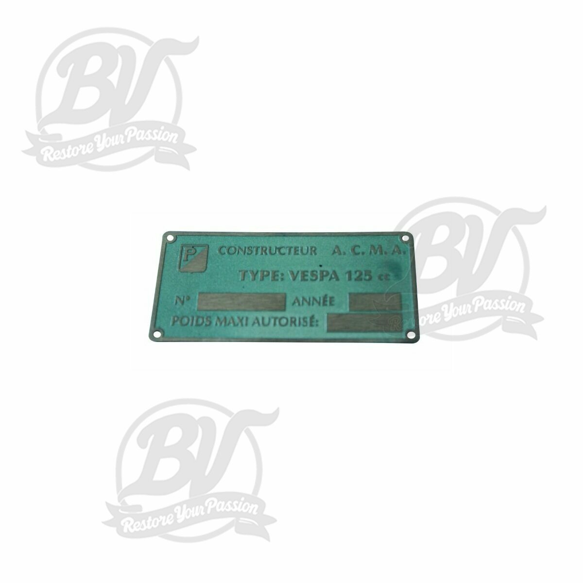 Plaque signal&eacute;tique constructeur ACMA Vespa 125