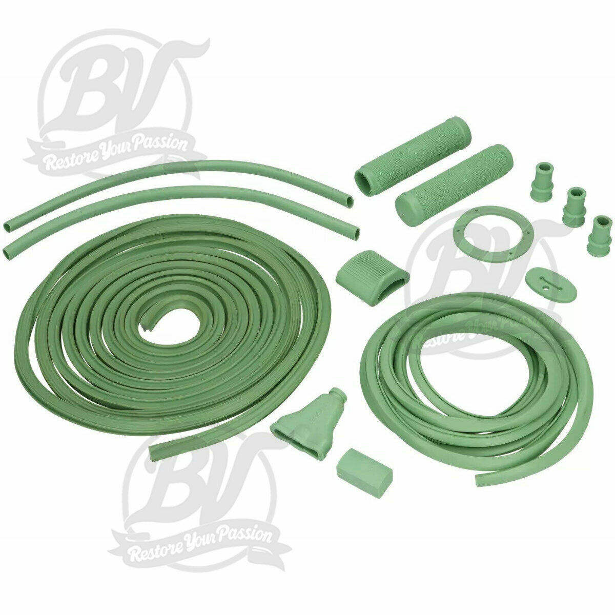 Jeu de pi&egrave;ces en caoutchouc Wideframe ACMA  vert p&acirc;le (RAL6021)