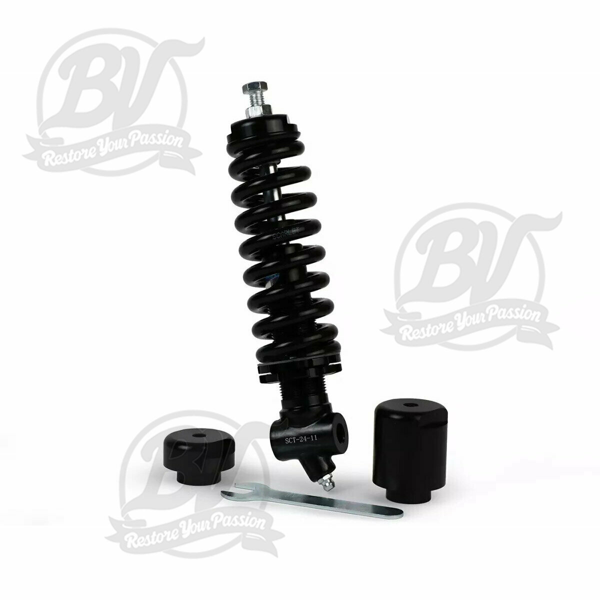 Ressort d'amortisseur sport r&eacute;glable noir