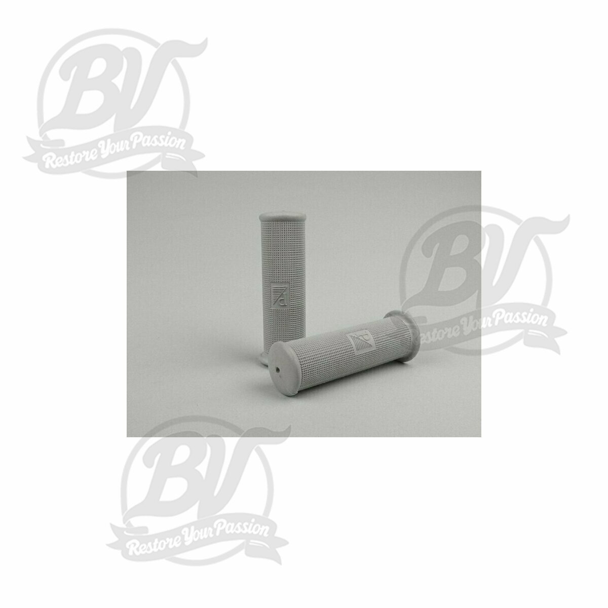 Paire poign&eacute;es Vespa r&eacute;tro &Oslash;=21mm l=120mm grises