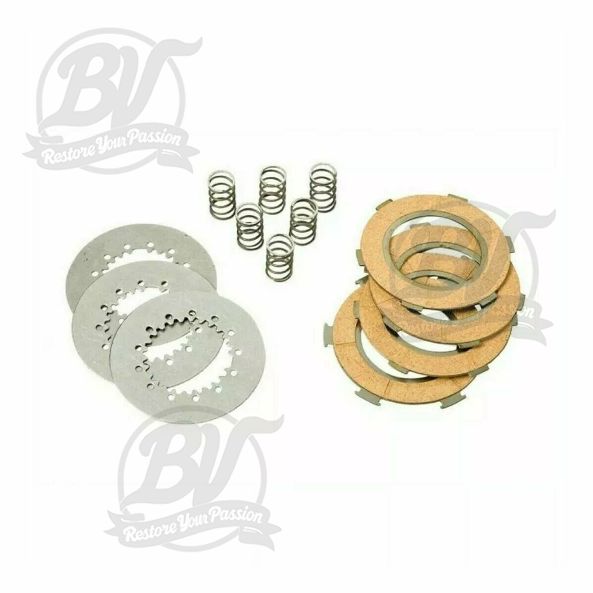 Kit disques d'embrayage garnis F.1180 S 4 disques (3 disques lisses et 6 ressort inclus)