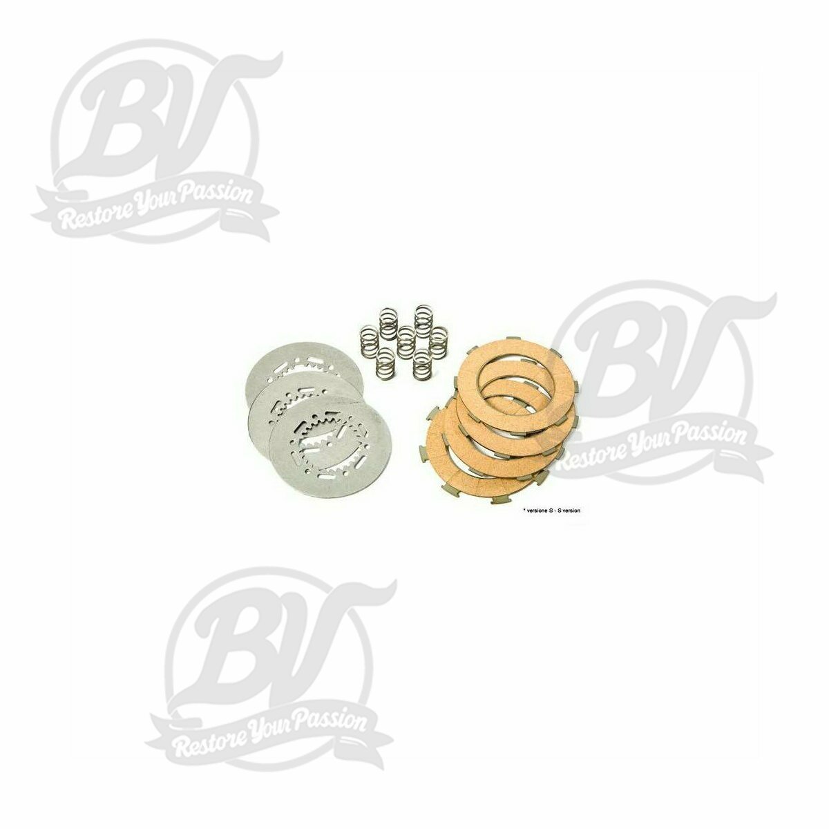 Kit disques d'embrayage garnis F.1191 S type 7 ressorts 4 disques (3 disques lisses et 7 ressorts inclus)