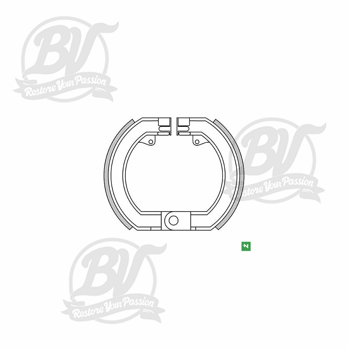 M&acirc;choires de frein -NEWFREN &Oslash;=150x25mm Largeframe