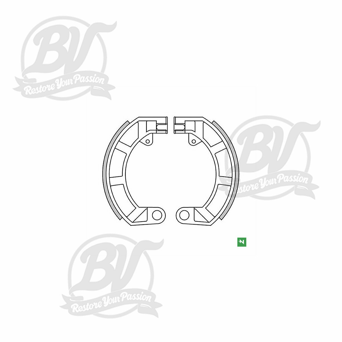 M&acirc;choires de frein arri&egrave;re NEWFREN Vespa 50 Special, 125 ET3 Primavera