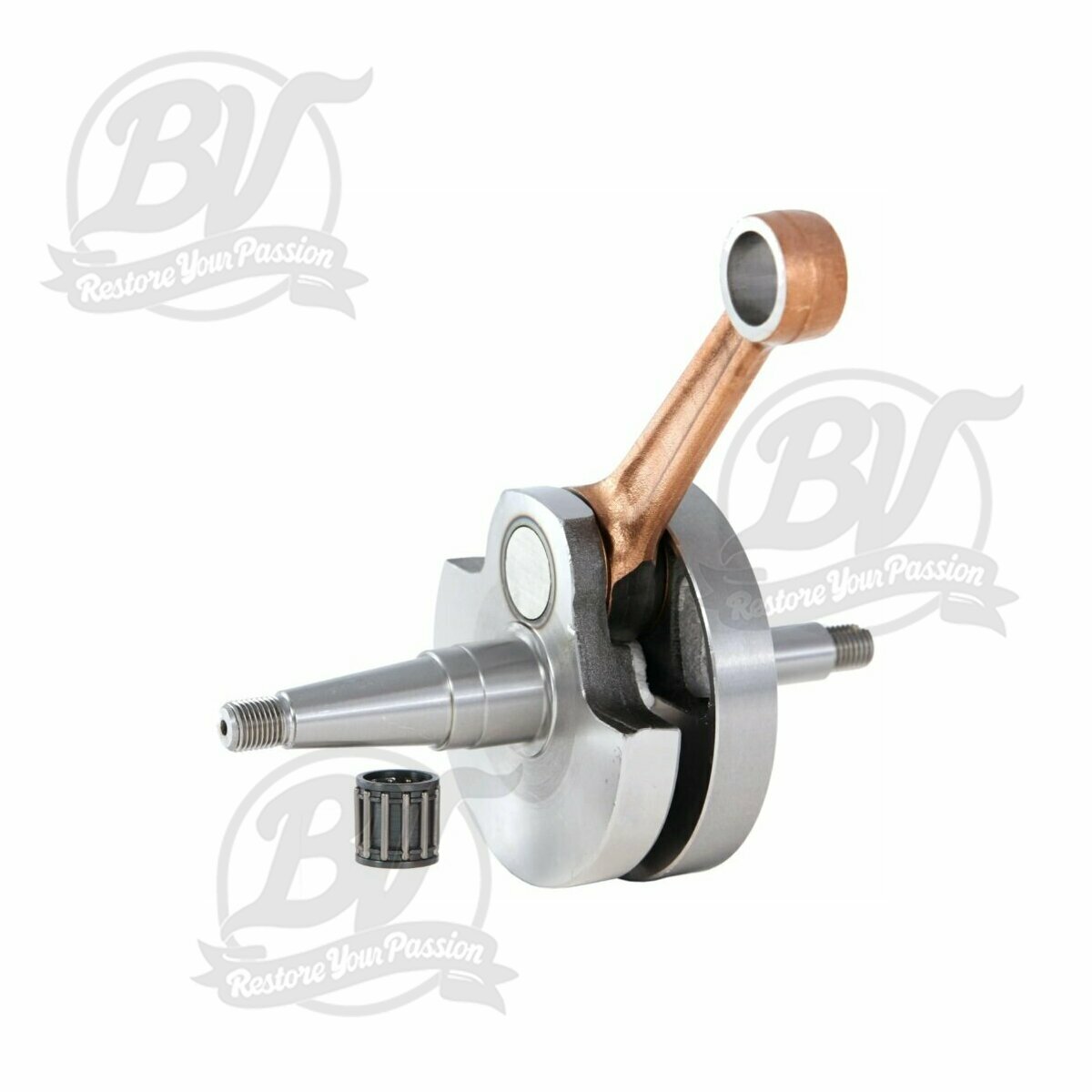 Vilebrequin MAZZUCCHELLI AMT164 valve rotative - Vespa PX200 - course 57mm, bielle 110mm - Vespa PX200
