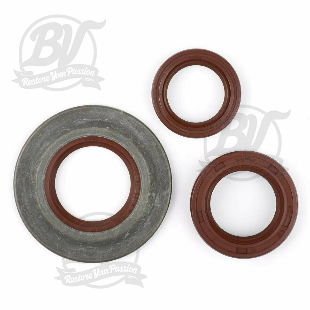 Kit joints spi pour moteur FKM/Viton&reg; m&eacute;tal, marron (extra-plat, 3,5 mm)- Vespa Largeframe PX Lusso (1993-)
