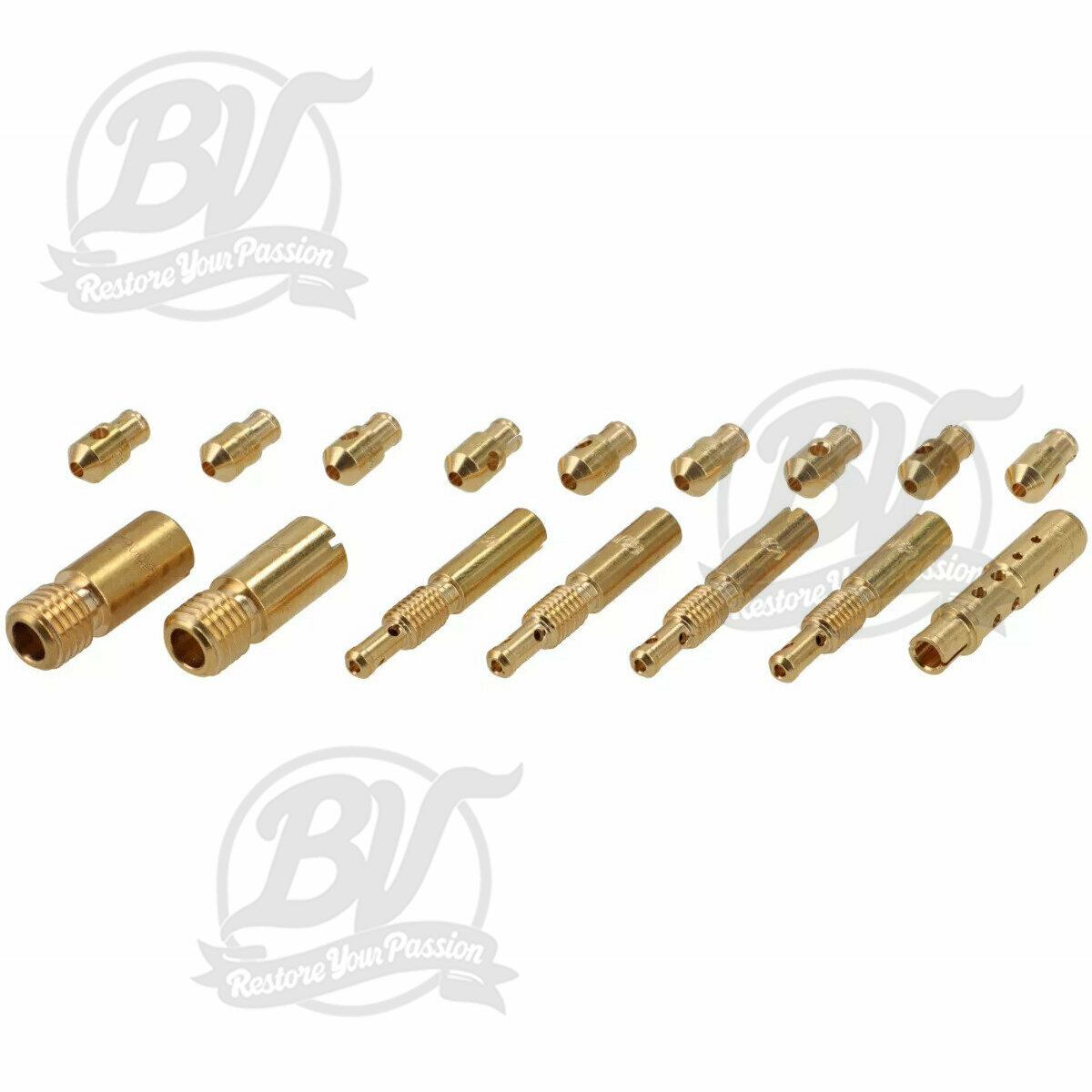 Set de r&eacute;glage pour carburateur SI avec Venturi -BGM PRO 162-200 - Set d'injecteur principal, injecteur secondaire, tube de m&eacute;lange, injecteur principal de correction d'air