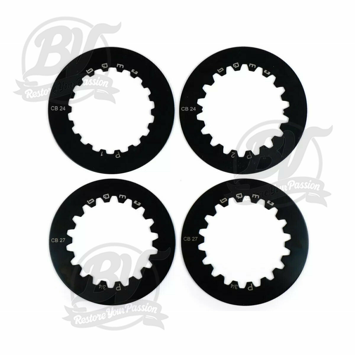 Jeu disques lisses d'embrayage -BGM PRO Cosa2- Vespa Cosa2, PX (1995-), position 3+4, sans encoche - 1,5mm - (2 disques par embrayage)