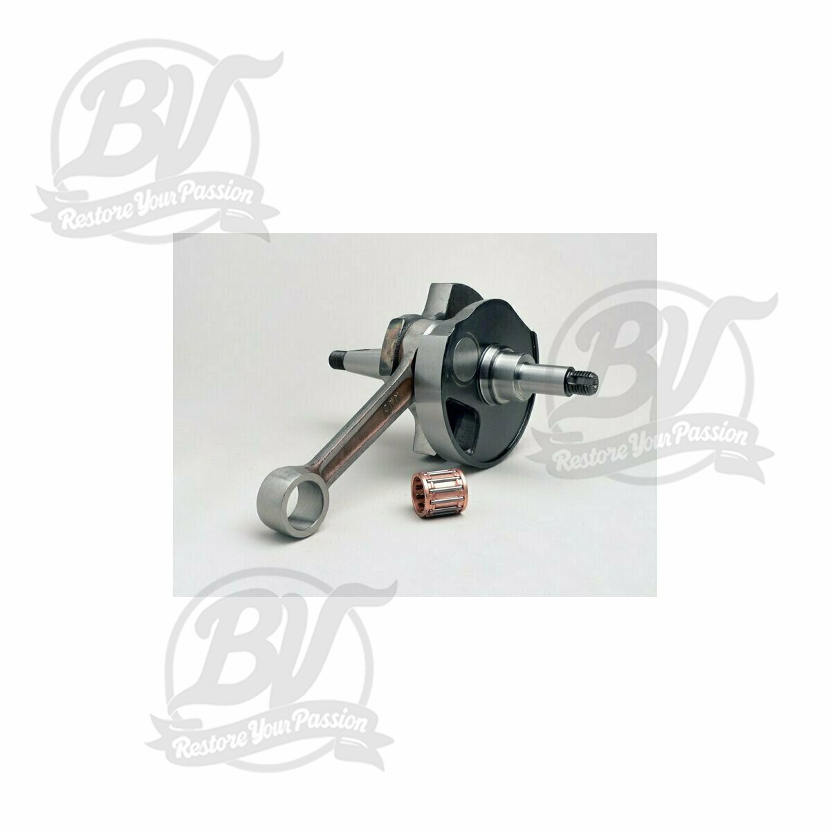 Vilebrequin MAZZUCCHELLI Racing valve rotative - Vespa PX200 - course 57mm, bielle 110mm - Vespa PX200