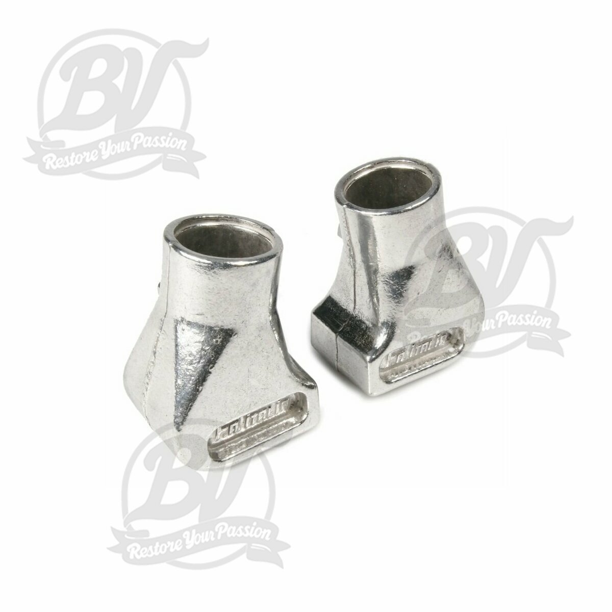 Paire embouts b&eacute;quille &Oslash;=20mm aluminium 