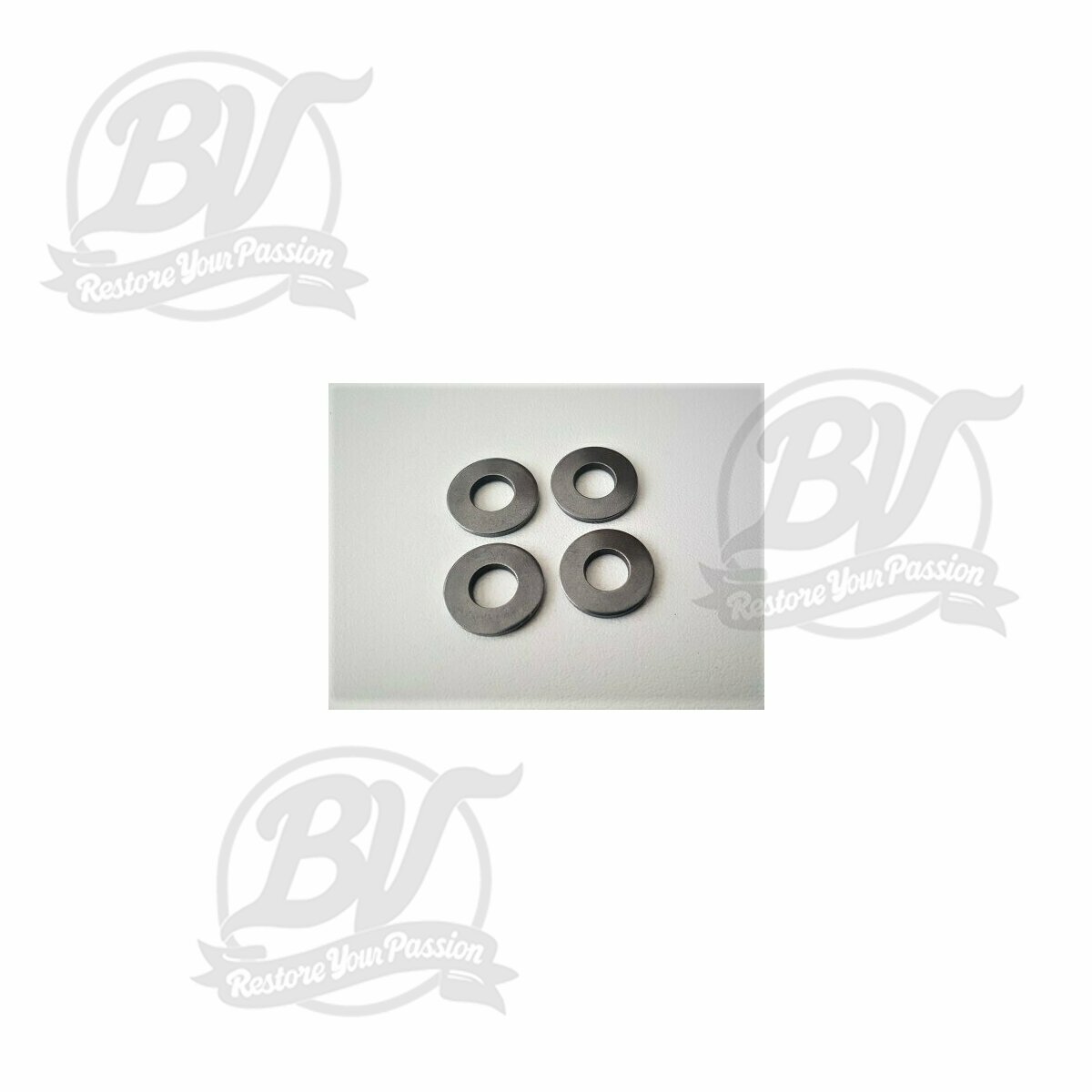 Kit 4 rondelles plates M7 (7,5x16,8x1,8mm) pr&eacute;charg&eacute;es &agrave; 1,3kg pour goujons de cylindres M7