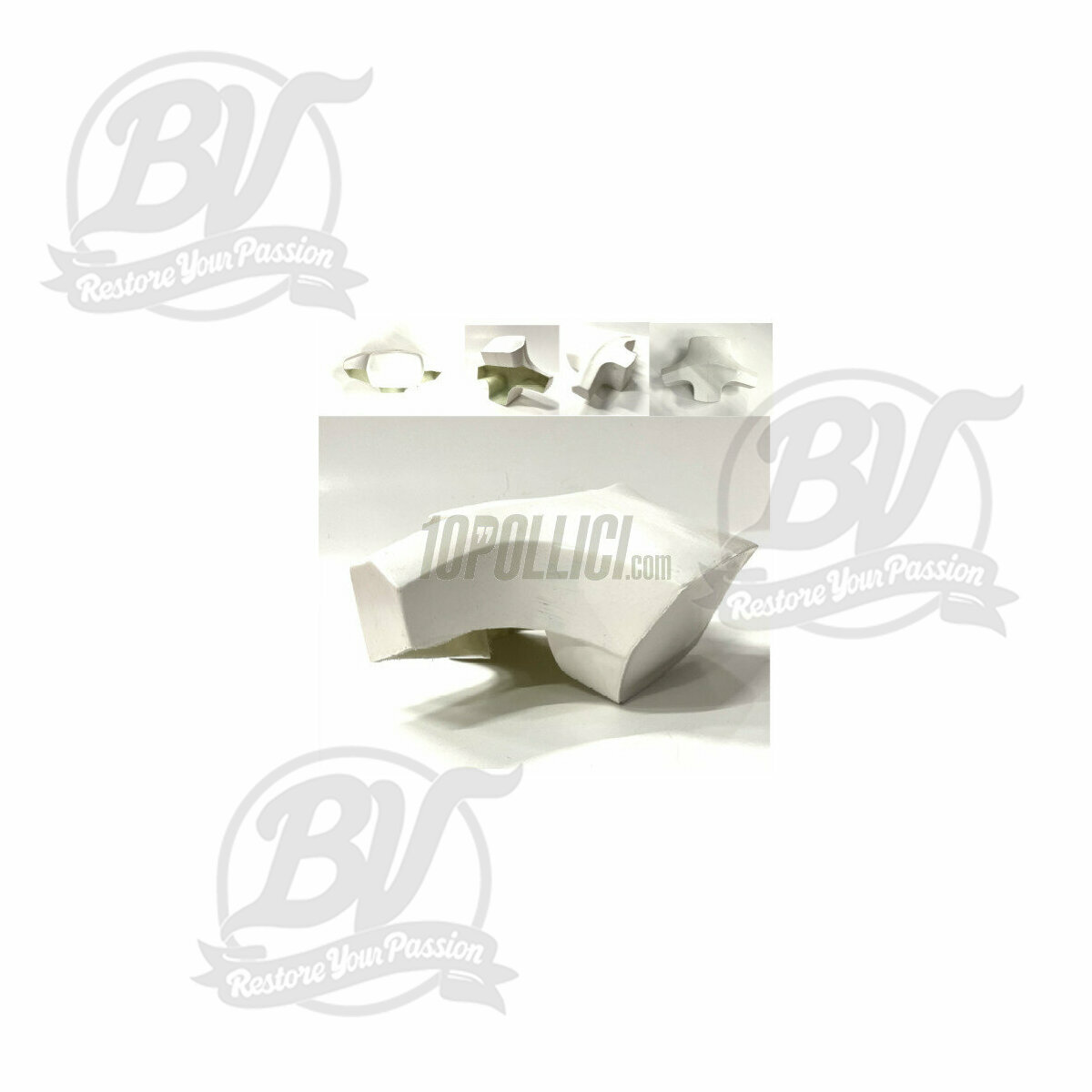 Dessus de guidon CRIMAZ INDY Vespa 50 Mod&egrave;le sp&eacute;cial, fibre de verre, brut