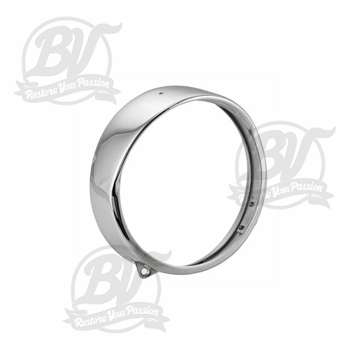 Cerclage de phare pour Vespa 125 ACMA Paris, '54-'58 - chrom&eacute;