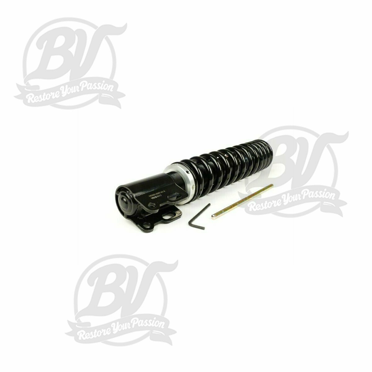 Amortisseur avant -YSS Pro-X, 265mm- Vespa PX80, PX125, PX150, PX200, T5 125cc - ressort noir